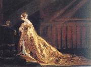 Charles Robert Leslie Queen Victoria in her Coronation Robes oil painting